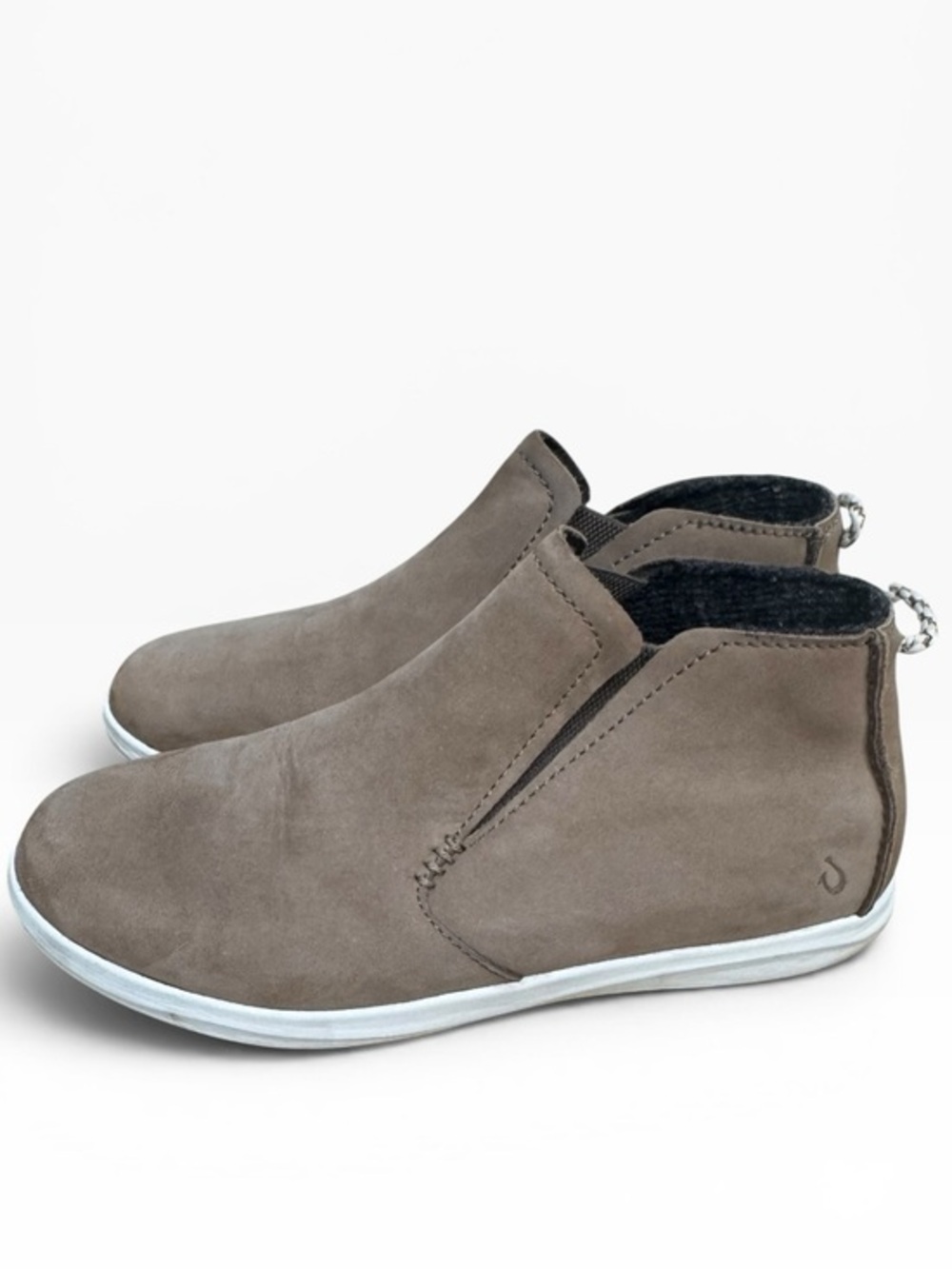 OluKai Hawai‘iloa Manu Hope Nubuck Ankle Boots Taupe Brown Women’s Size US 7